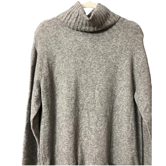 Lou & Grey for Loft NWT Grey Turtleneck Long Sleeve Sweater Dress XS - Picture 2 of 5